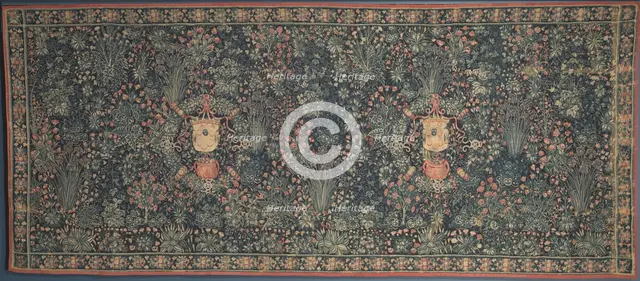 Millefleurs Tapestry with Medici Coat of Arms, 1520s. Creator: Unknown.