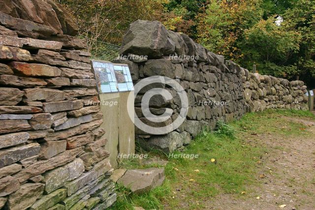 Millennium Wall, the National Stone Centre, Derbyshire.  Creator: Peter Thompson.