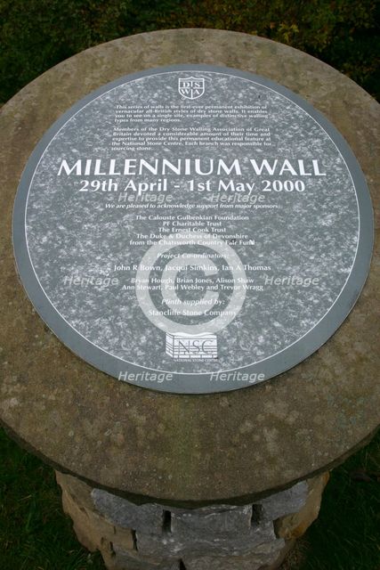 Millennium Wall, the National Stone Centre, Derbyshire.  Creator: Peter Thompson.