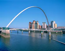 Millennium Bridge and Baltic Art Gallery, Gateshead, Tyne & Wear. Creator: Peter Thompson