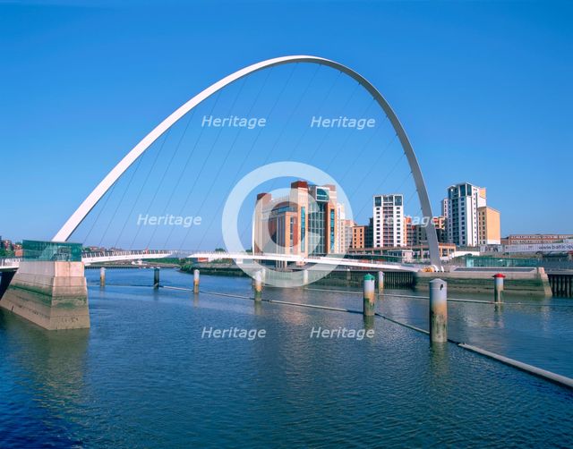 Millennium Bridge and Baltic Art Gallery, Gateshead, Tyne & Wear. Creator: Peter Thompson.