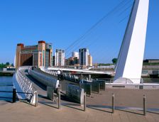Millennium Bridge and Baltic Art Gallery, Gateshead, Tyne & Wear. Creator: Peter Thompson