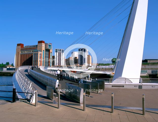 Millennium Bridge and Baltic Art Gallery, Gateshead, Tyne & Wear. Creator: Peter Thompson.