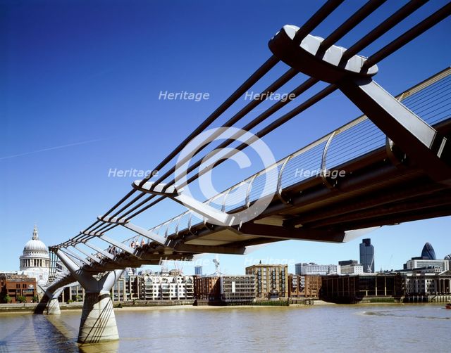 Millennium Bridge, c1998-2010. Artist: Marcus Robinson.