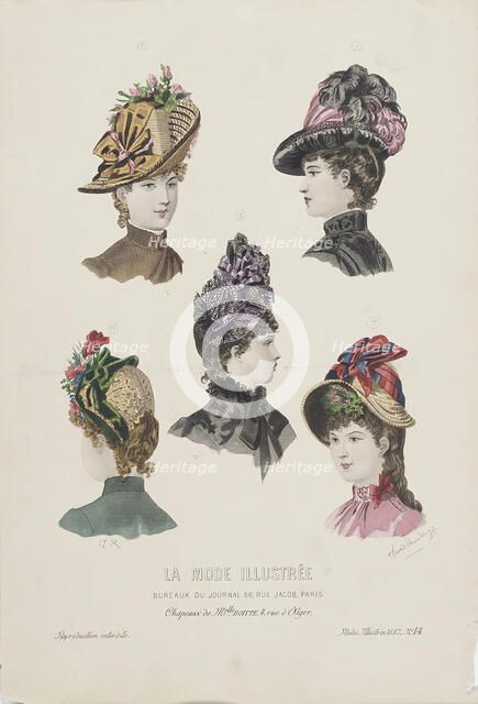 Millinery Print, 1887. Creator: Unknown.