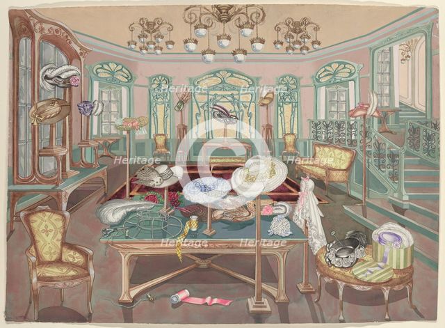Millinery Shop, 1905, 1935/1942. Creator: Perkins Harnly.