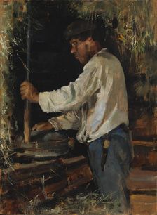 Milling by Hand, 1886. Creator: Akseli Gallen-Kallela