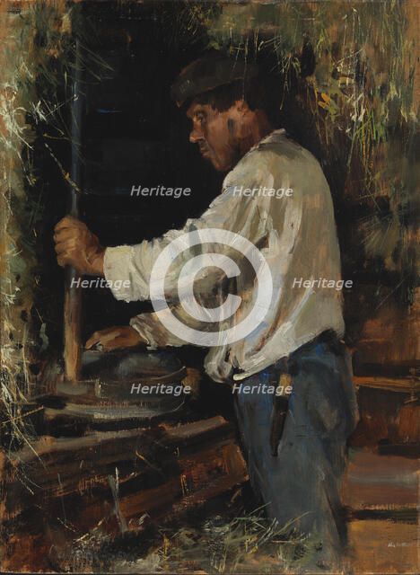 Milling by Hand, 1886. Creator: Akseli Gallen-Kallela.