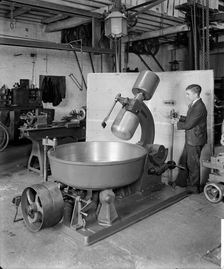 Milling equipment being demonstrated at Cold Harbour, Poplar, London, 1928. Artist: Bedford Lemere and Company