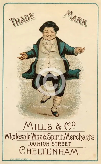 Mills & Co Wine & Spirit Merchants, 19th century. Artist: Unknown