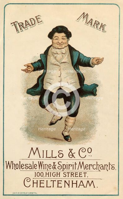 Mills & Co Wine & Spirit Merchants, 19th century. Artist: Unknown