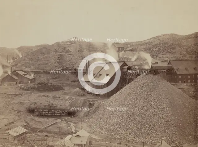 Mills and mines Part of the great Homestake works, Lead City, Dak, 1889. Creator: John C. H. Grabill.