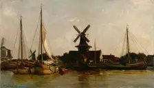 Mills at Dordrecht, 1872. Creator: Charles Francois Daubigny