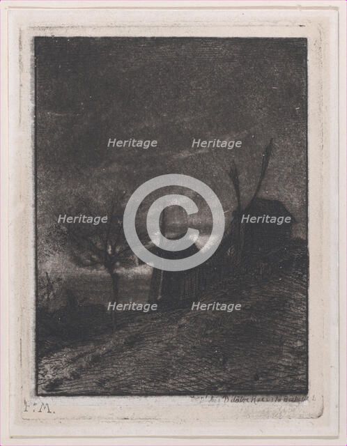 Mills at Montmartre, 1846. Creator: Charles Emile Jacque.