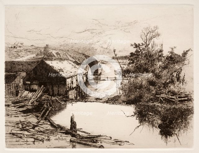 Mills at Mispek, N.B., 1884. Creator: Stephen Parrish (American, 1846-1938).