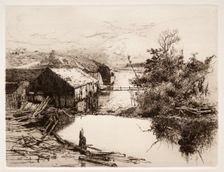 Mills at Mispek, N.B., 1884. Creator: Stephen Parrish (American, 1846-1938)