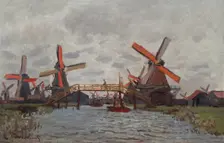 Mills at Westzijderveld near Zaandam, 1871. Artist: Monet, Claude (1840-1926)