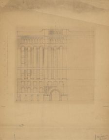 Mills Building, San Francisco, California, Design Sketch, c. 1890. Creator: Burnham and Root