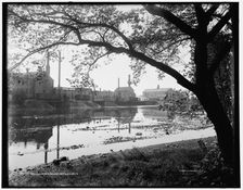 Mills on Fox River, Neenah, Wis., between 1880 and 1899. Creator: Unknown