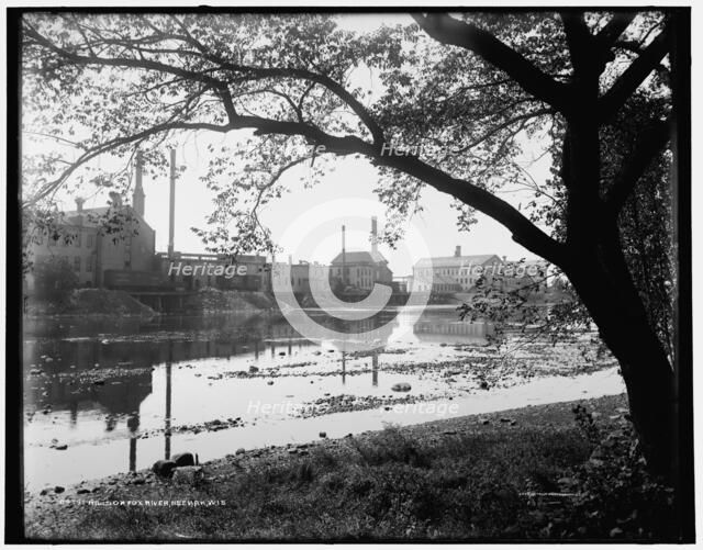 Mills on Fox River, Neenah, Wis., between 1880 and 1899. Creator: Unknown.