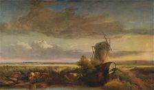 Mills on the Fens c1853. Artist: Henry Bright