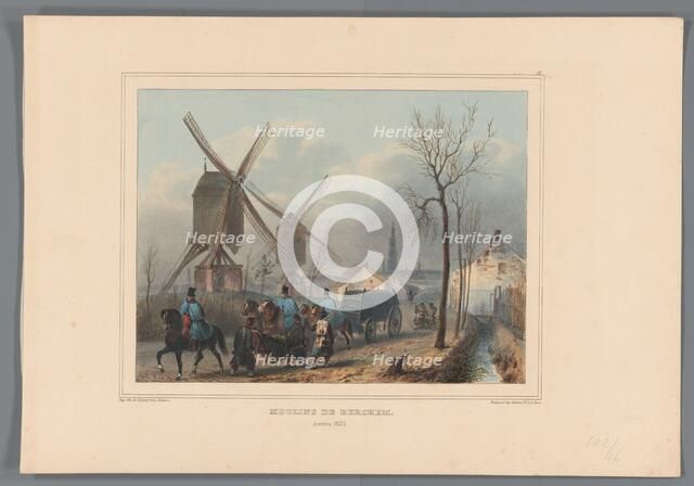 Mills of Berchem, 1832, (1833).  Creator: Auguste Raffet.