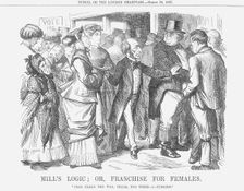 Mills Logic; or, Franchise for Females 1867. Creator: John Tenniel