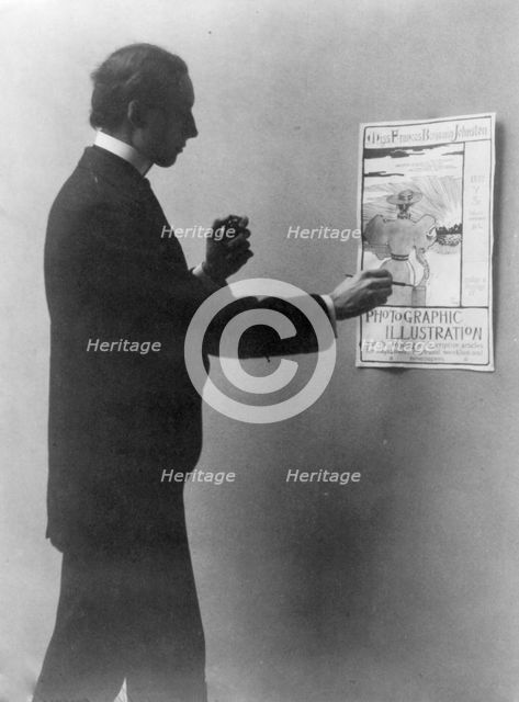 Mills Thompson...drawing Frances Benjamin Johnston business poster, c1890 - c1910. Creator: Frances Benjamin Johnston.