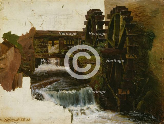 Millstream, 1838. Creator: Adolph Tidemand.