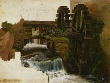 Millstream, 1838. Creator: Adolph Tidemand