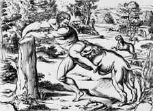 Milo of Croton, c1540. Creators: Nicolo Boldrini, Pordenone