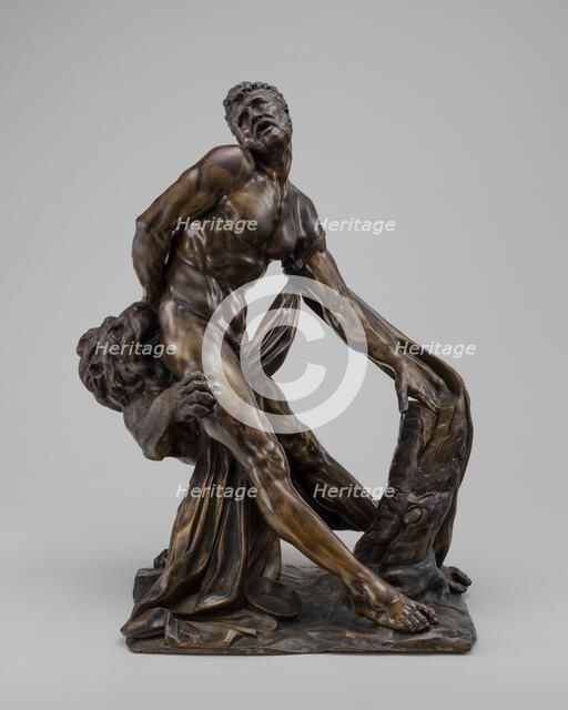 Milo of Croton, marble original 1670-1682, bronze reduction late 17th/early 18th century. Creator: Pierre Puget.