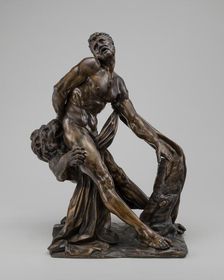 Milo of Croton, marble original 1670-1682, bronze reduction late 17th/early 18th century. Creator: Pierre Puget