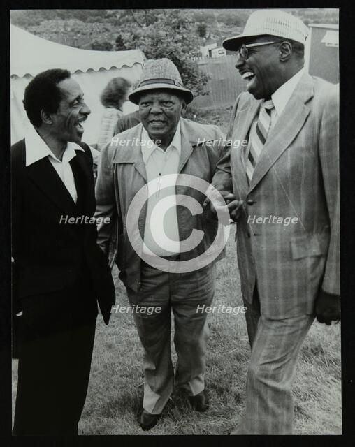 Milt Jackson, Budd Johnson and Major Holley at the Capital Radio Jazz Festival, London, 1979. Artist: Denis Williams