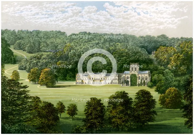 Milton Abbey, Dorset, home of Baron Hambro, c1880. Artist: Unknown