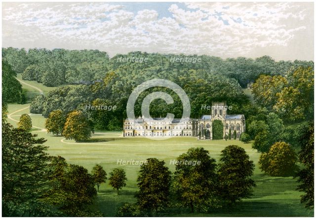Milton Abbey, Dorset, home of Baron Hambro, c1880. Artist: Unknown