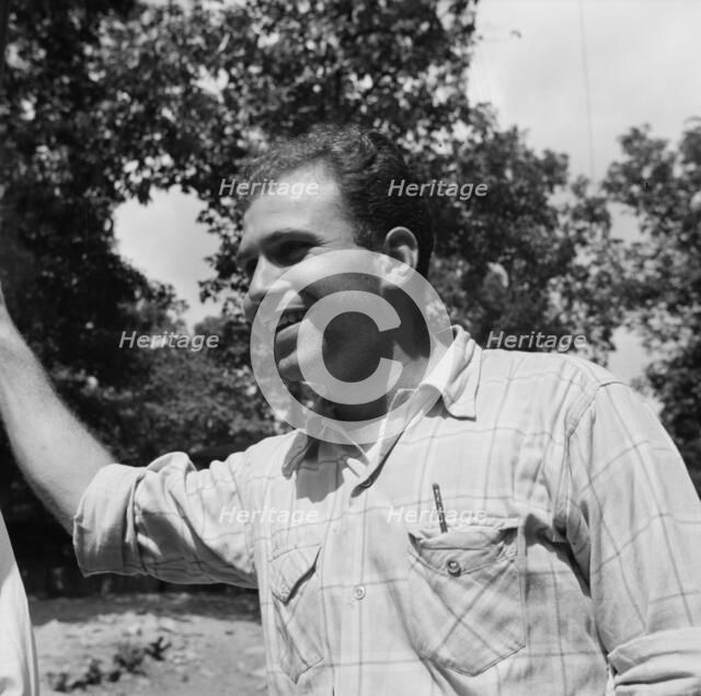 Milton Reiner, program director at Camp Nathan Hale, Southfields, New York, 1943. Creator: Gordon Parks.