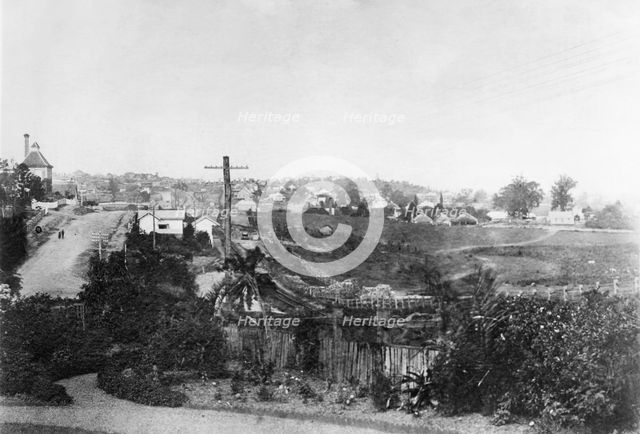 Milton Road and Milton Brewery, Brisbane, Queensland from John Fenwick's house, 1881. Creator: Robert Augustus Henry L'Estrange.