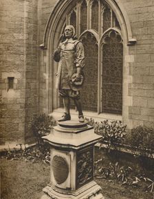 Milton's Statue Outside His Own Burial-Place in the City c1935. Creator: Unknown