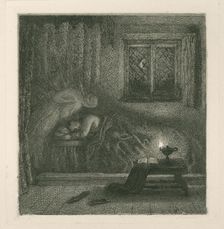 Milton's Dream of his deceased Wife - Sonnet 18, 1850 (pub.1857). Creator: Charles West Cope