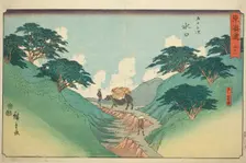 Minakuchi: The Beautiful Pine Trees at Mount Hiramatsu (Minakuchi, Hiramatsuyama bis..., c. 1847/52. Creator: Ando Hiroshige
