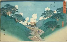Minakuchi: The Beautiful Pine Trees at Mount Hiramatsu (Minakuchi, Hiramatsuyama bis..., c. 1847/52. Creator: Ando Hiroshige