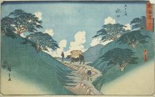 Minakuchi: The Beautiful Pine Trees at Mount Hiramatsu (Minakuchi, Hiramatsuyama bis..., c. 1847/52. Creator: Ando Hiroshige