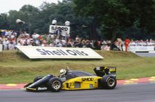 Minardi M85B, Andrea De Cesaris, 1986 British Grand Prix, Brands Hatch. Creator: Unknown