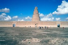 Minaret from within the Friday Mosque, Samarra, Iraq, 1977. Creator: Vivienne Sharp