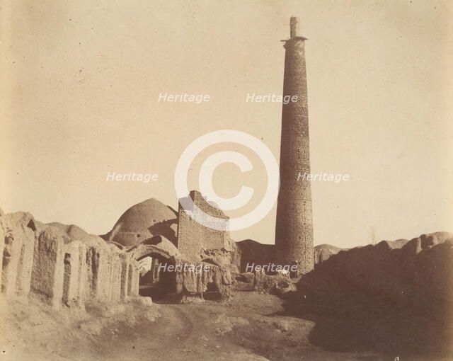 [Minaret of the Chief Mosque at Damghan, 1026-1029], 1840s-60s. Creator: Possibly by Luigi Pesce.