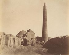 [Minaret of the Chief Mosque at Damghan, 1026-1029], 1840s-60s. Creator: Possibly by Luigi Pesce