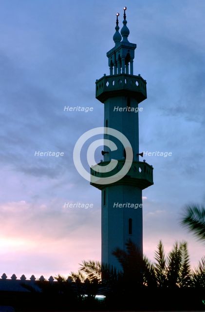 Minaret of the Al Muttair Mosque, Abdullah Al-Salem, Kuwait.  Creator: Tony Evans.