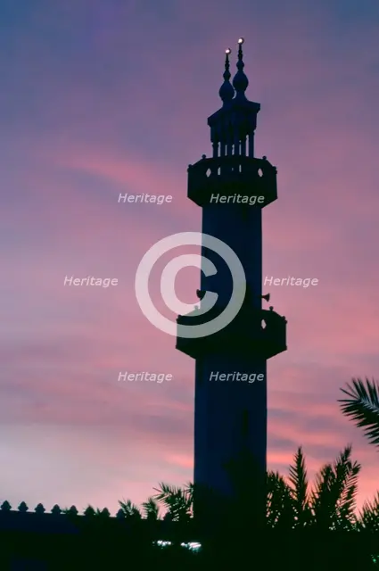 Minaret of the Al Muttair Mosque, Abdullah Al-Salem, Kuwait.  Creator: Tony Evans.