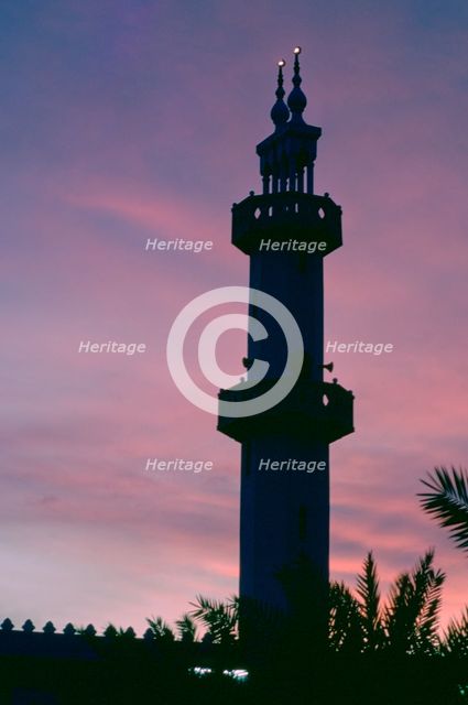 Minaret of the Al Muttair Mosque, Abdullah Al-Salem, Kuwait.  Creator: Tony Evans.
